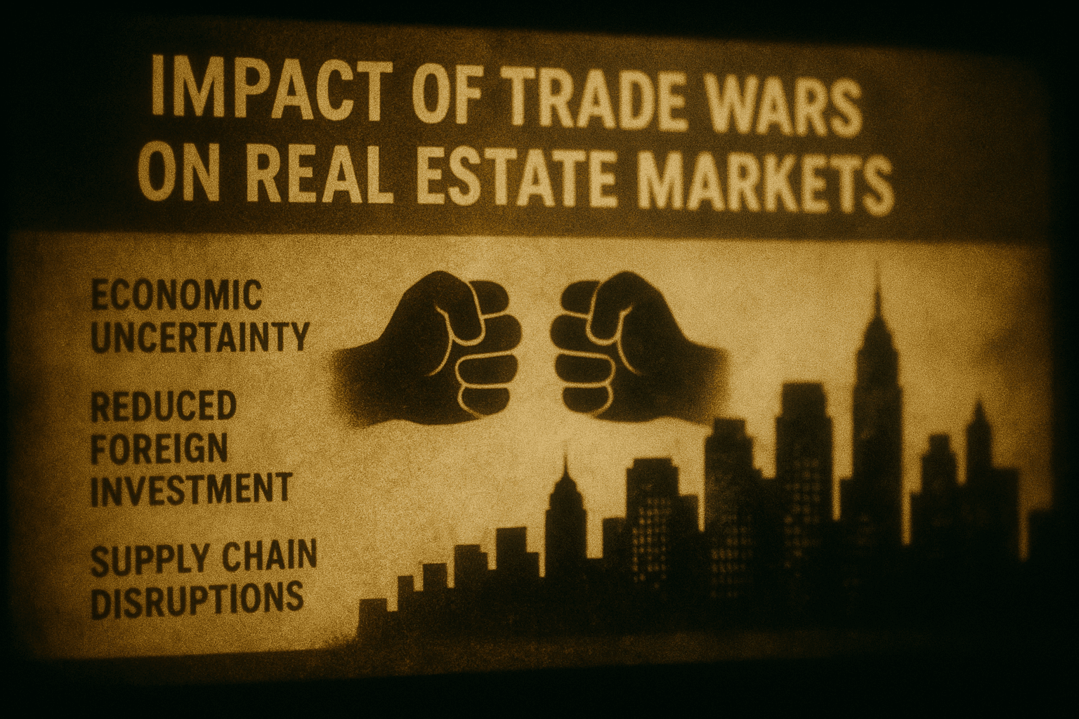 Infographic on the impact of trade wars on real estate markets