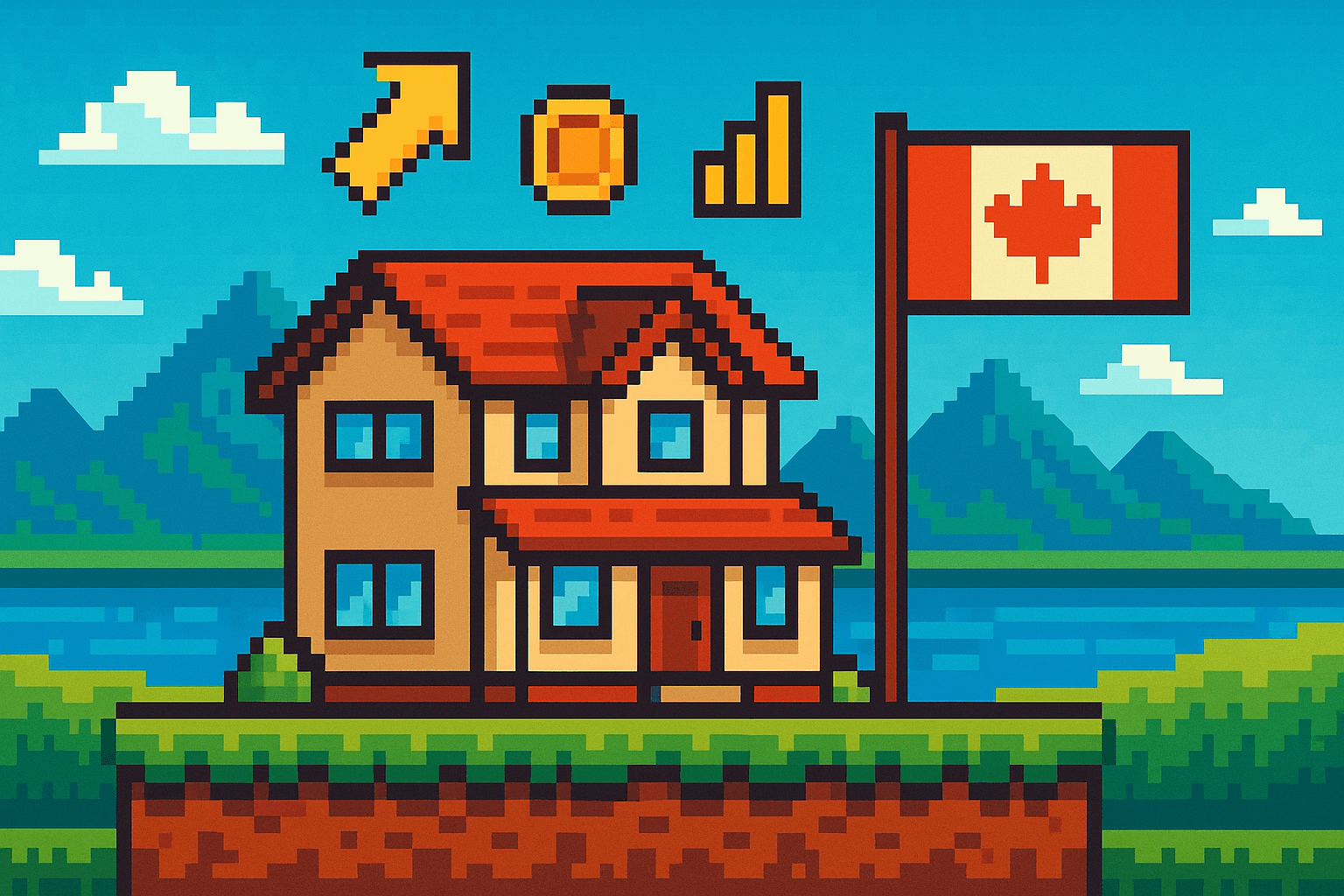 Graph depicting Canada's declining housing market trends
